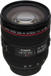 Объектив Canon EF IS USM (6313B005) 24-70мм f/4L черный