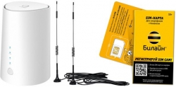 Интернет-центр Alcatel HH71+2 Антенны + SIM карта Билайн (HH71V1-2BALRU1-1) 10/100/1000BASE-TX/3G/4G/4G+