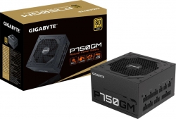 Блок питания Gigabyte ATX 750W GP-P750GM 80+ gold 24+4+4pin APFC 120mm fan 8xSATA Cab Manag RTL