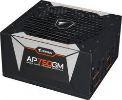 Блок питания Gigabyte ATX 750W AORUS GP-AP750GM 80+ gold 24+4+4pin APFC 135mm fan 6xSATA Cab Manag RTL