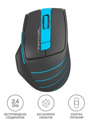 Мышь A4Tech Fstyler FG30S серый/синий беспроводная