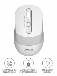 Мышь A4Tech Fstyler FG10S белый/серый беспроводная