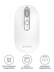 Мышь A4Tech Fstyler FG20 белый беспроводная
