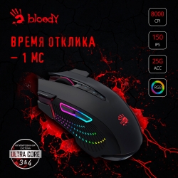 Мышь A4 Bloody J90s черный проводная