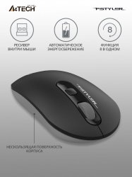 Мышь A4Tech Fstyler FG20 серый беспроводная