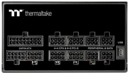 Блок питания Thermaltake ATX 1000W Toughpower iRGB Plus 80+ gold 24+8+4+4pin APFC 140mm fan color LED 12xSATA Cab Manag RTL