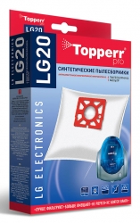 Пылесборники Topperr LG20 сверхпрочные нетканые (4пылесбор.) (1фильт.)