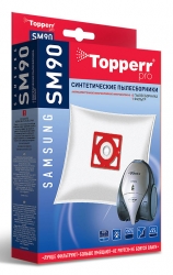 Пылесборники Topperr SM90 сверхпрочные нетканые (4пылесбор.) (1фильт.)