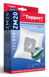Пылесборники Topperr ZM20 сверхпрочные нетканые (4 пылесбор.) (1 фильт.)