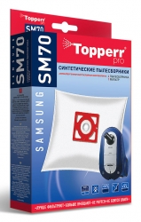 Пылесборники Topperr SM70 сверхпрочные нетканые (4 пылесбор.) (1 фильт.)