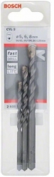 Набор сверл Bosch CYL-3 SilverPerc (2608597709) по бетону/кирпичу (3пред.) для дрелей