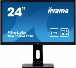 Монитор Iiyama 24 ProLite B2482HS-B5 черный TN LED 16:9 DVI HDMI M/M матовая HAS Pivot 250cd 170гр/160гр 1920x1080 D-Sub FHD 5.1кг