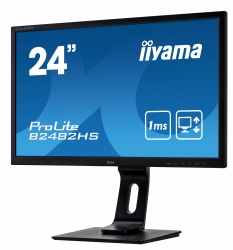 Монитор Iiyama 24 ProLite B2482HS-B5 черный TN LED 16:9 DVI HDMI M/M матовая HAS Pivot 250cd 170гр/160гр 1920x1080 D-Sub FHD 5.1кг