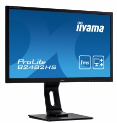 Монитор Iiyama 24 ProLite B2482HS-B5 черный TN LED 16:9 DVI HDMI M/M матовая HAS Pivot 250cd 170гр/160гр 1920x1080 D-Sub FHD 5.1кг