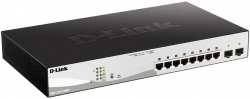 Коммутатор D-Link DGS-1210-10MP/FL 8G 2SFP 130W управляемый