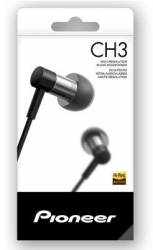 Наушники вкладыши Pioneer SE-CH3T 1.2м черный проводные в ушной раковине (SE-CH3T-B)