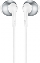Гарнитура вкладыши JBL T205 1.2м серебристый матовый проводные в ушной раковине (JBLT205CRM)