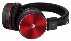 Гарнитура накладные Digma BT-12 красный/черный bluetooth (L200BT RED/BLACK)