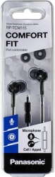Гарнитура вкладыши Panasonic RP-TCM115GC 1.2м черный проводные в ушной раковине (RP-TCM115GCK)