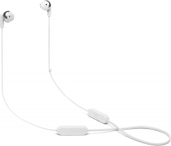 Гарнитура вкладыши JBL T215BTC белый беспроводные bluetooth шейный обод (JBLT215BTWHT)