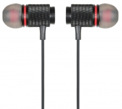 Гарнитура вкладыши Digma BT-05 черный/красный (E702BT)