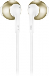 Гарнитура вкладыши JBL T205BT белый/золотистый (JBLT205BTCGD)
