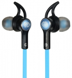 Гарнитура вкладыши Digma BT-03 черный/синий беспроводные bluetooth шейный обод (E712BT)
