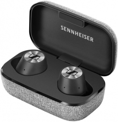 Гарнитура вкладыши Sennheiser Momentum True Wireless M3IETW черный/серебристый bluetooth (508524)