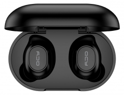 Гарнитура вкладыши QCY T9 черный беспроводные bluetooth в ушной раковине