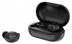 Гарнитура вкладыши QCY T9 черный беспроводные bluetooth в ушной раковине