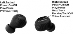 Гарнитура вкладыши Pioneer SE-C8TW-B черный bluetooth