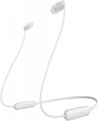 Гарнитура вкладыши Sony WI-C200 белый беспроводные bluetooth нашейный держатель (WIC200W.E)