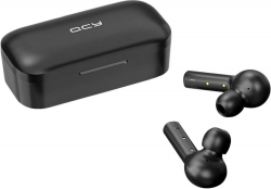 Гарнитура вкладыши QCY T5 черный беспроводные bluetooth в ушной раковине