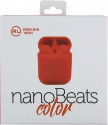 Гарнитура вкладыши Redline nanoBeats Color BHS-14 оранжевый беспроводные bluetooth в ушной раковине (УТ000018079)