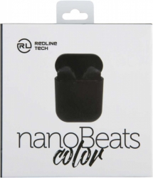 Гарнитура вкладыши Redline nanoBeats Color BHS-14 черный беспроводные bluetooth в ушной раковине (УТ000018077)