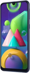 Смартфон Samsung SM-M215F Galaxy M21 64Gb 4Gb синий моноблок 3G 4G 2Sim 6.4 1080x2340 Android 10 48Mpix 802.11 a/b/g/n/ac NFC GPS GSM900/1800 GSM19