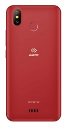 Смартфон Digma Pay 4G Linx 16Gb 2Gb красный моноблок 3G 4G 2Sim 5.45 720x1440 Android 8.1 13Mpix WiFi NFC GPS GSM900/1800 GSM1900 TouchSc MP3 FM mi
