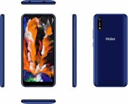 Смартфон Haier I4 16Gb 2Gb синий моноблок 3G 2Sim 6.1 600x1280 Android Go 8Mpix 802.11 b/g/n GPS GSM900/1800 GSM1900 TouchSc MP3 FM A-GPS microSDHC