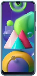 Смартфон Samsung SM-M215F Galaxy M21 64Gb 4Gb бирюзовый моноблок 3G 4G 2Sim 6.4 1080x2340 Android 10 48Mpix 802.11 a/b/g/n/ac NFC GPS GSM900/1800 G