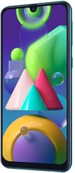 Смартфон Samsung SM-M215F Galaxy M21 64Gb 4Gb бирюзовый моноблок 3G 4G 2Sim 6.4 1080x2340 Android 10 48Mpix 802.11 a/b/g/n/ac NFC GPS GSM900/1800 G