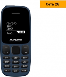 Мобильный телефон Digma A106 Linx 32Mb синий моноблок 1Sim 1.44