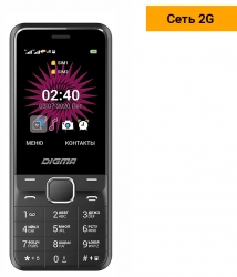 Мобильный телефон Digma A241 Linx 32Mb черный моноблок 2.44