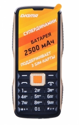 Мобильный телефон Digma R240 Linx 32Mb синий моноблок 3Sim 2.44 240x320 0.08Mpix GSM900/1800 MP3 FM