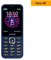 Мобильный телефон Digma C281 Linx 32Mb синий моноблок 2Sim 2.8