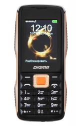 Мобильный телефон Digma R240 Linx 32Mb черный моноблок 3Sim 2.44 240x320 0.08Mpix GSM900/1800 MP3 FM