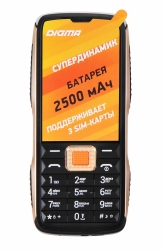 Мобильный телефон Digma R240 Linx 32Mb черный моноблок 3Sim 2.44 240x320 0.08Mpix GSM900/1800 MP3 FM