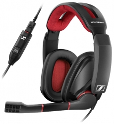 Наушники с микрофоном Sennheiser GSP 350 черный/красный накладные оголовье (507081)