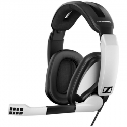 Наушники с микрофоном Sennheiser GSP 301 черный/белый 2.5м накладные оголовье (507202)