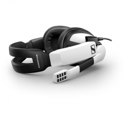 Наушники с микрофоном Sennheiser GSP 301 черный/белый 2.5м накладные оголовье (507202)
