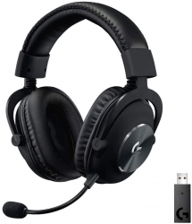 Наушники с микрофоном Logitech Pro X LIGHTSPEED черный мониторные BT оголовье (981-000907)